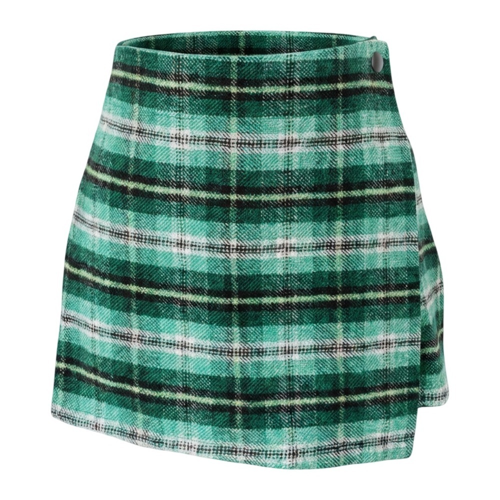 Free People Green Plaid Skorts Size 0